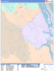 Port Orange Digital Map Color Cast Style